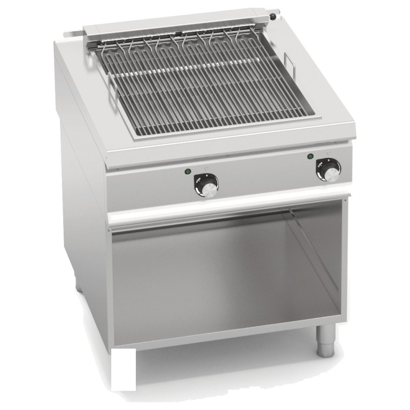Parrilla eléctrica industrial 800 sobre mueble Berto's S900