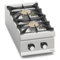 Cocina a gas industrial 2 fuegos Max Power de sobremesa Berto's LX900 Top