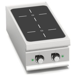 Cocina de inducción industrial 2 zonas de sobremesa Berto's LX900 Top
