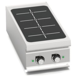 Cocina de inducción industrial 2 zonas de 7 kW de sobremesa Berto's LX900 Top