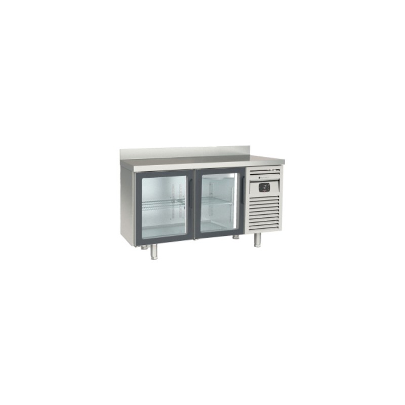 Mesa refrigerada Snack MRSV-150 con 2 puertas de cristal