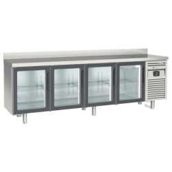 Mesa refrigerada Snack MRSV-250 con 4 puertas de cristal
