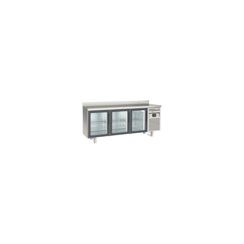 Mesa de congelación Snack MCSV-200 con 3 puertas de cristal
