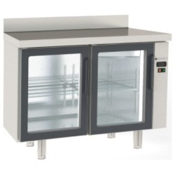 Mesa refrigerada Snack MRSPV-120 para unidad remota con 2 puertas de cristal