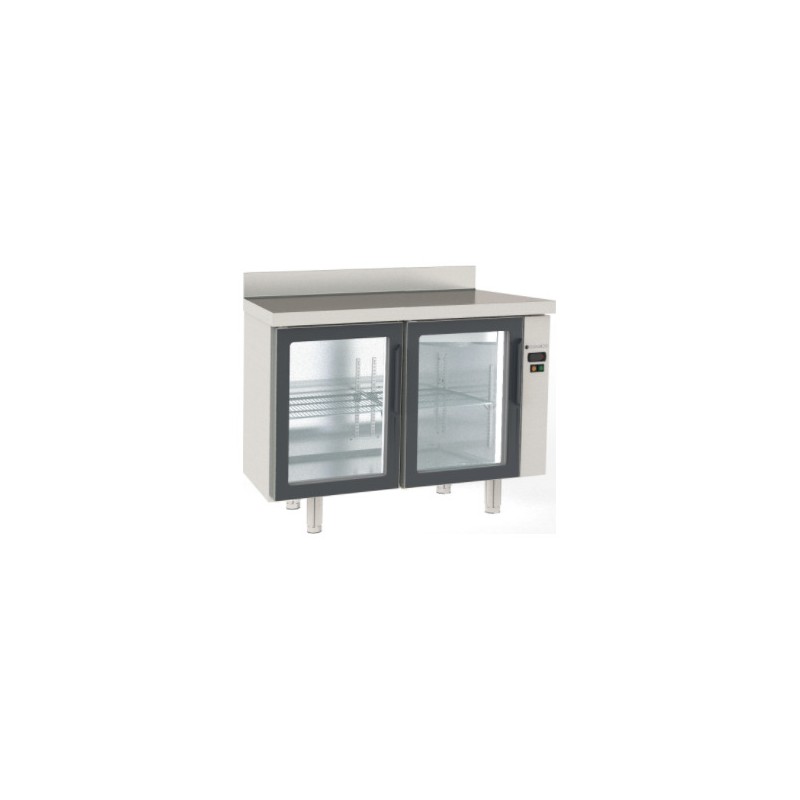 Mesa refrigerada Snack MRSPV-120 para unidad remota con 2 puertas de cristal