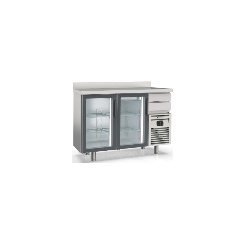 Mesa refrigerada frente mostrador FMRV-150 con 2 puertas de cristal