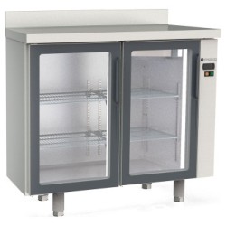 Mesa refrigerada frente mostrador FMRPV-120 para unidad remota con 2 puertas de cristal