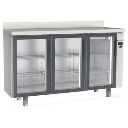 Mesa refrigerada frente mostrador FMRPV-170 para unidad remota con 3 puertas de cristal