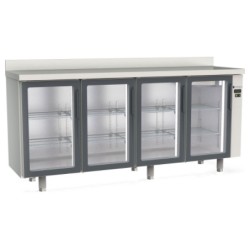 Mesa refrigerada frente mostrador FMRPV-220 para unidad remota con 4 puertas de cristal