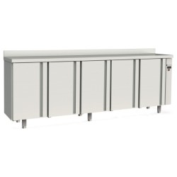 Mesa refrigerada frente mostrador FMRP-270 para unidad remota con 5 puertas