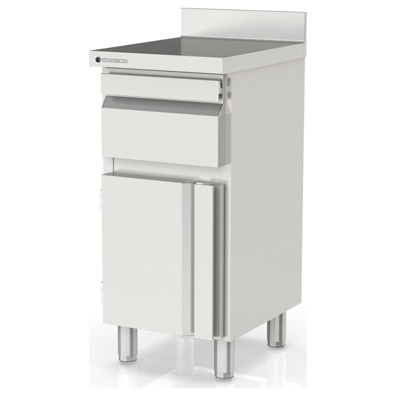 Mueble cafetero compacto MCC-50-T con cajón tolva y puerta