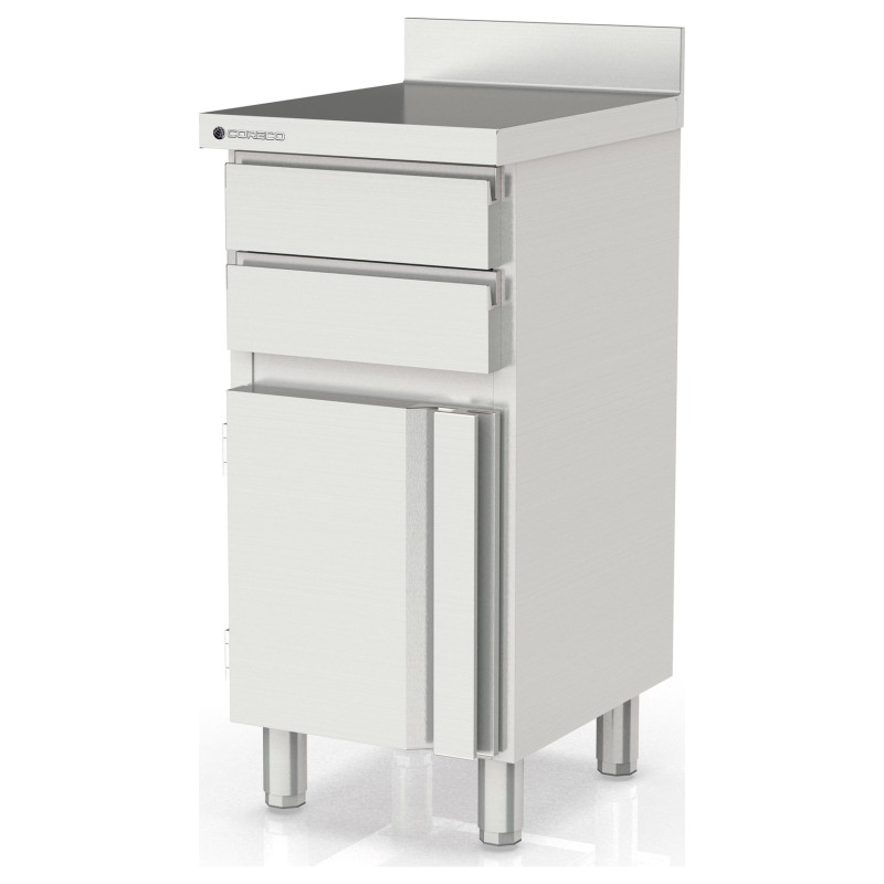 Mueble cafetero compacto MCC-50-C con 2 cajones y puerta