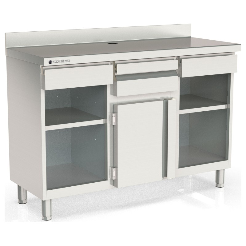 Mueble cafetero frente mostrador MC-150 de 1495 mm con tolva