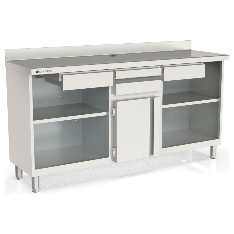 Mueble cafetero frente mostrador MC-200 de 2020 mm con tolva