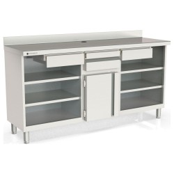Mueble cafetero frente mostrador MC-200-2 de 2020 mm con tolva