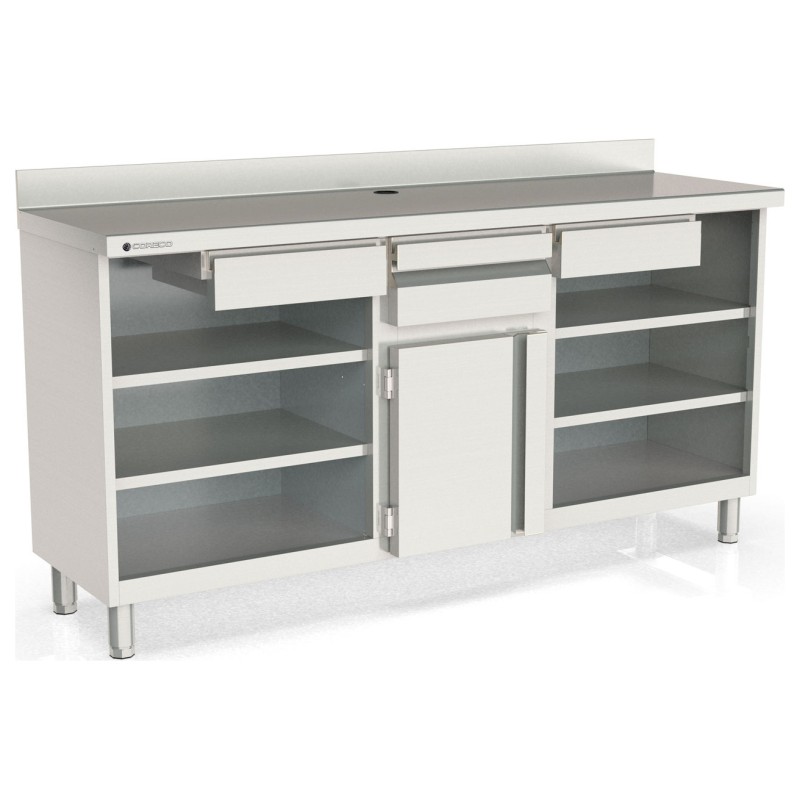 Mueble cafetero frente mostrador MC-200-2 de 2020 mm con tolva