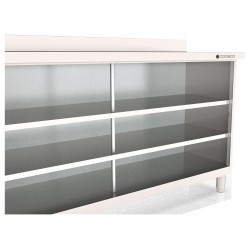 Estantería frente mostrador EFM35-200 de 2020 mm y fondo 350 con 1 estante