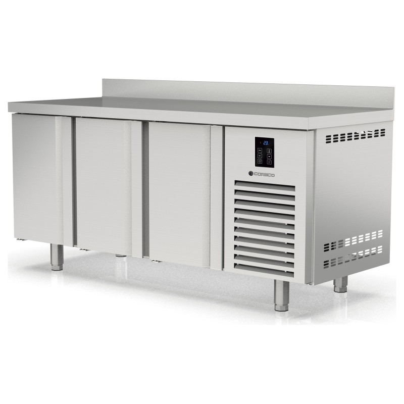 Mesa refrigerada GN 1/1 alta eficiencia HMRG-200 de 3 puertas