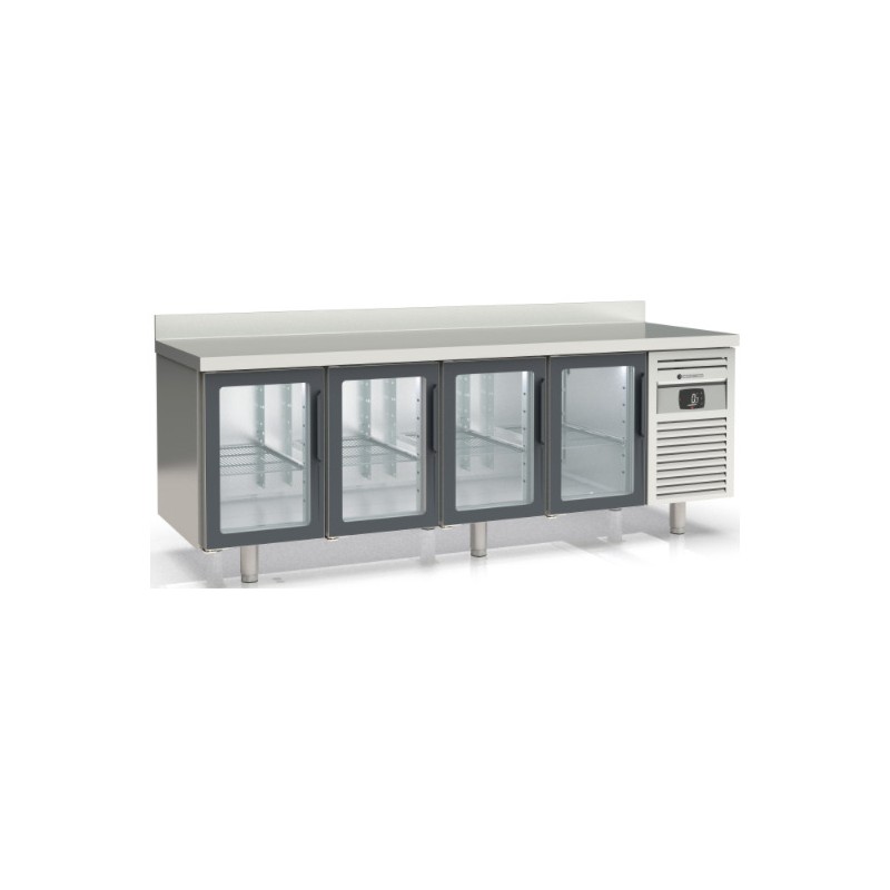 Mesa de congelación GN 1/1 MCGV-250 con 4 puertas de cristal