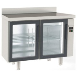 Mesa de congelación GN 1/1 MCGPV-120 para unidad remota con 2 puertas de cristal