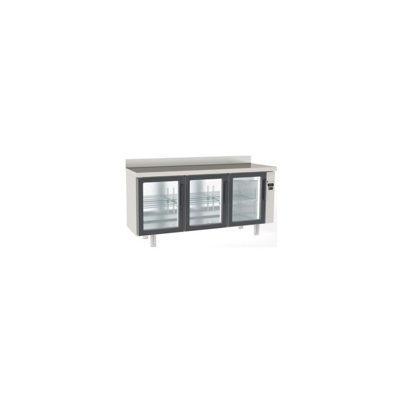 Mesa de congelación GN 1/1 MCGPV-170 para unidad remota con 3 puertas de cristal
