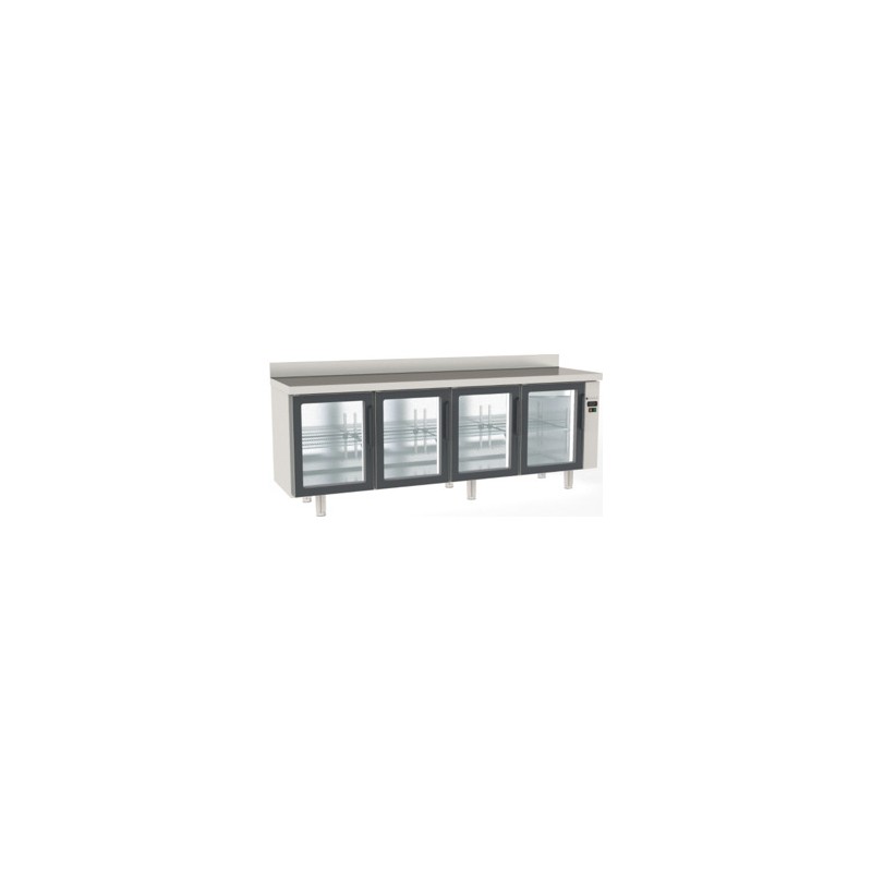 Mesa de congelación GN 1/1 MCGPV-220 para unidad remota con 4 puertas de cristal