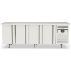 Mesa refrigerada central GN 1/1 MFCG-250 de 4 puertas por cara