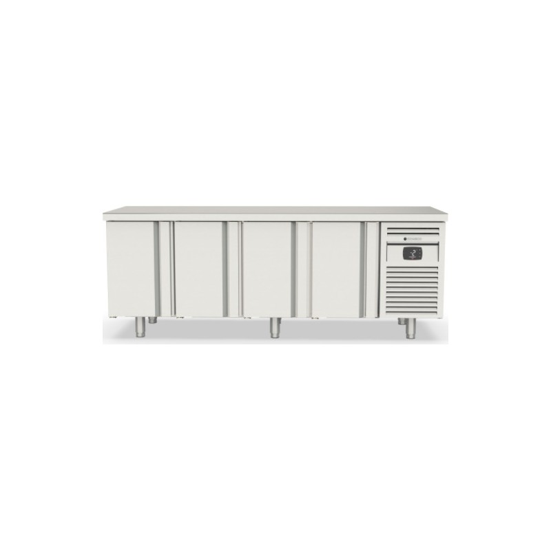 Mesa refrigerada central GN 1/1 MFCG-250 de 4 puertas por cara