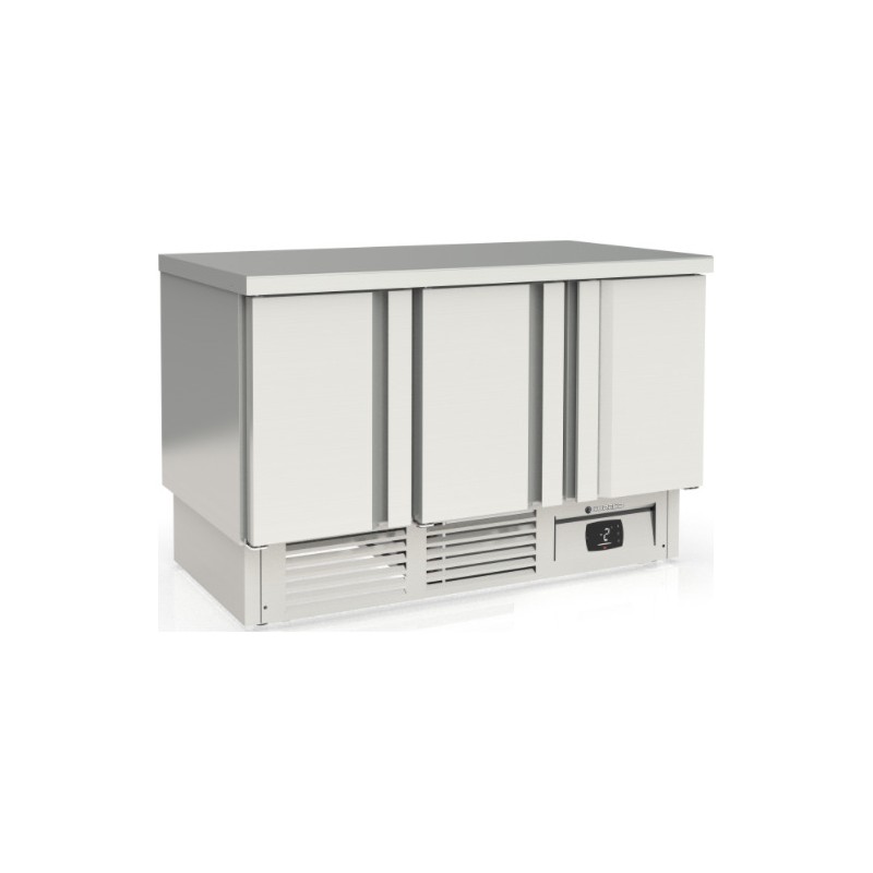 Mesa refrigerada compacta GN 1/1 MFC-140 de 3 puertas