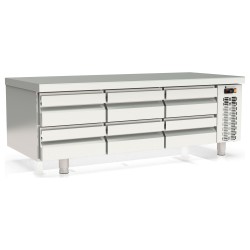 Mesa refrigerada bajo cocina GN 2/1 MFB-160-CC con cajoneras