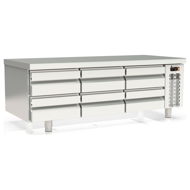 Mesa refrigerada bajo cocina GN 2/1 MFB-160-CC con cajoneras