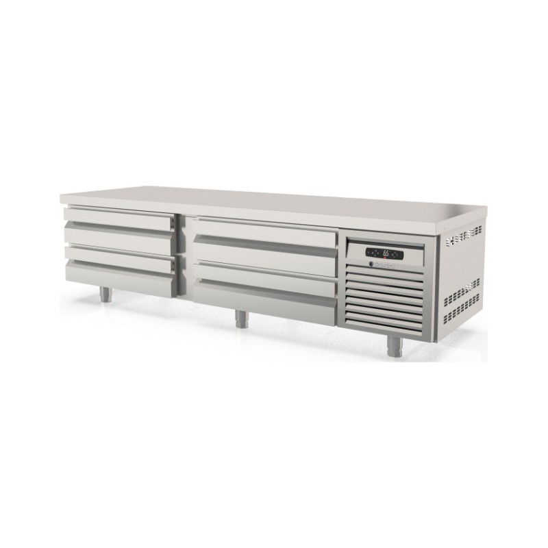 Mesa refrigerada bajo cocina KBR-83 con cajoneras GN 1/1