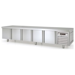 Mesa refrigerada bajo cocina GN 1/1 MFB-270 de 5 puertas