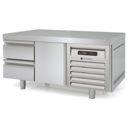 Mesa refrigerada bajo cocina GN 1/1 MFB-135-C con cajoneras dobles y una puerta