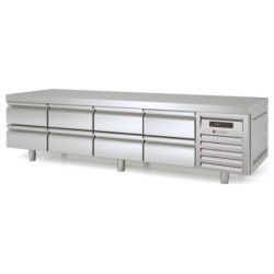 Mesa refrigerada bajo cocina GN 1/1 MFB-225-CC con cajoneras dobles