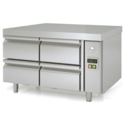 Mesa refrigerada bajo cocina GN 1/1 MFBP-105-CC para unidad remota con cajoneras dobles