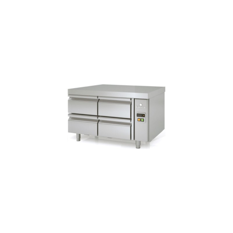 Mesa refrigerada bajo cocina GN 1/1 MFBP-105-CC para unidad remota con cajoneras dobles