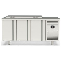 Mesa fría Salad Chef GN 1/1 MFE-200 de encimera abierta y 3 puertas