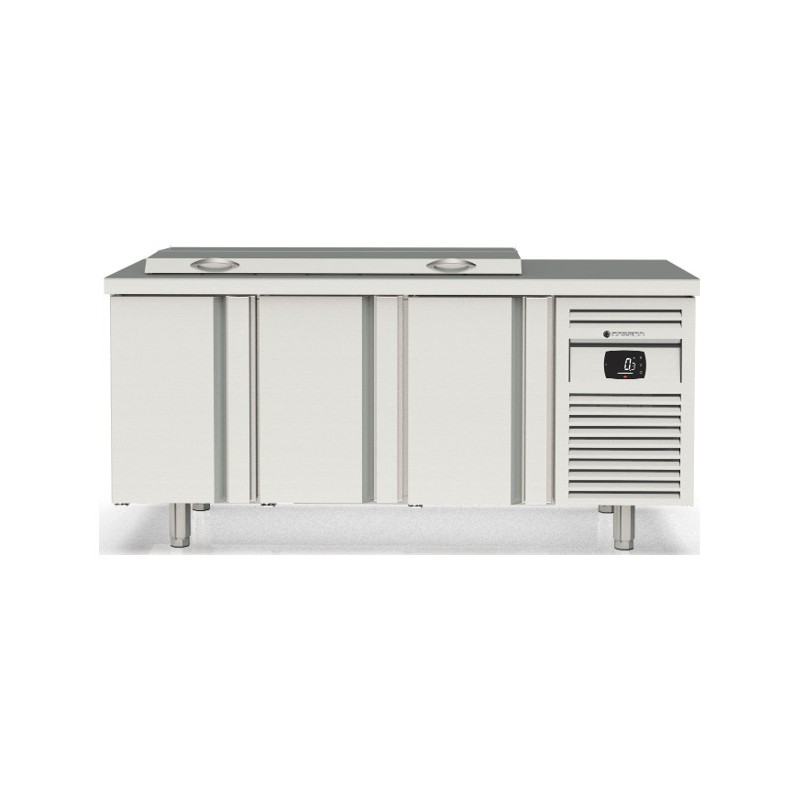 Mesa fría Salad Chef GN 1/1 MFE-200 de encimera abierta y 3 puertas