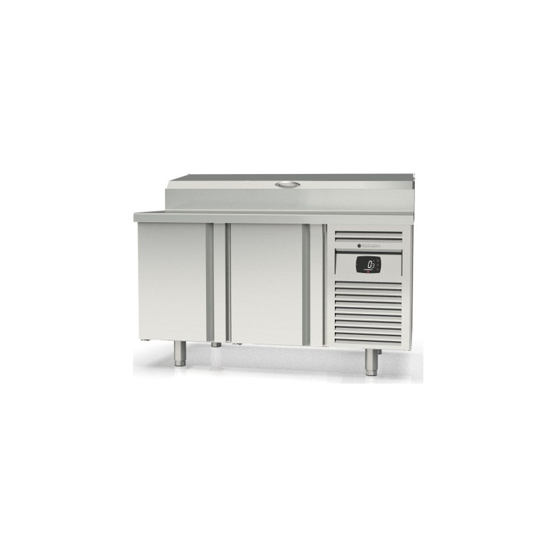 Mesa fría Salad Chef MFEI60-150 con expositor para 8 cubetas GN 1/4 y 2 puertas
