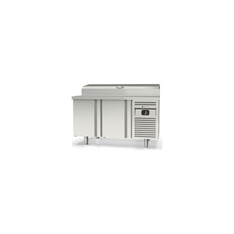 Mesa fría Salad Chef MFEI70-135 con expositor para 8 cubetas GN 1/4 y 2 puertas