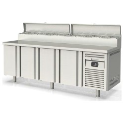 Mesa fría Salad Chef MFEI70-180-1/6 con expositor para 10 cubetas GN 1/6 y 3 puertas