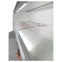 Expositor refrigerado de ingredientes EI-1/3-200 para 8 cubetas GN 1/3 con cúpula de cristal