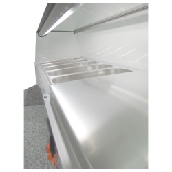 Expositor refrigerado de ingredientes EI-1/4-150-T para 6 cubetas GN 1/4 con tapa inox abatible