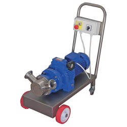 Bomba de trasiego de rodete flexible Euro 20 trifásica con carro y variador mecánico - 230-1.000 l/h