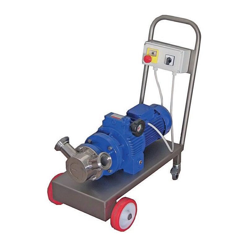 Bomba de trasiego de rodete flexible Euro 40 trifásica con carro y variador mecánico - 2.700-9.500 l/h