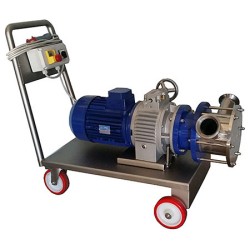 Bomba de trasiego de rodete flexible Euro 80 trifásica con carro y variador mecánico - 12.500-50.000 l/h