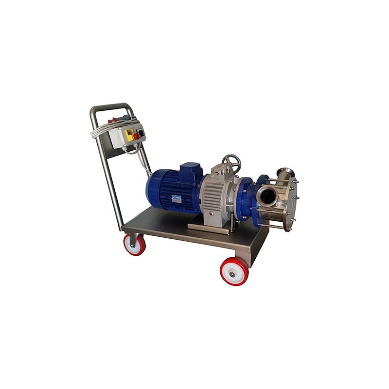 Bomba de trasiego de rodete flexible Euro 80 trifásica con carro y variador mecánico - 12.500-50.000 l/h