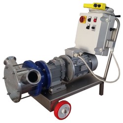 Bomba de trasiego de rodete flexible Euro 50 trifásica con carro e inverter electrónico - 0-14.500 l/h