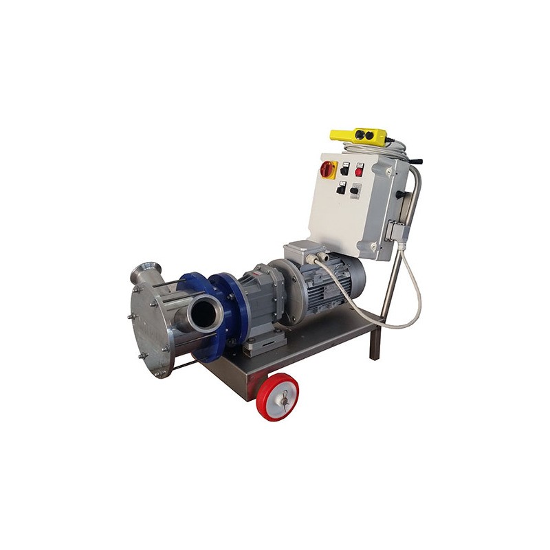 Bomba de trasiego de rodete flexible Euro 60 trifásica con carro e inverter electrónico - 0-24.000 l/h